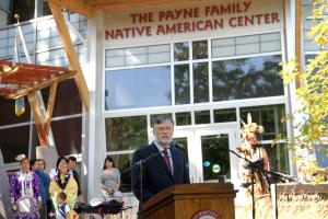 University of Montana President Royce Engstrom, American Indian Heritage Day